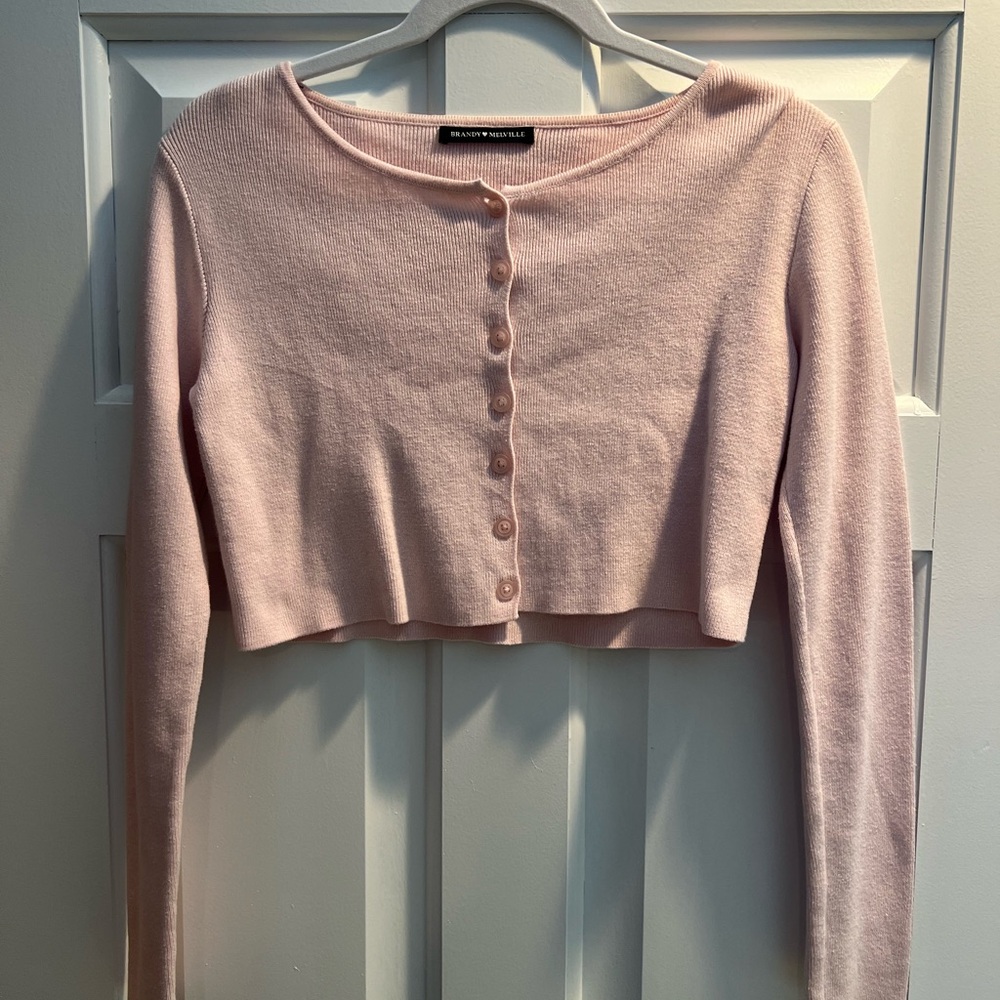 Brandy Melville Light Pink Cardigan Sweater